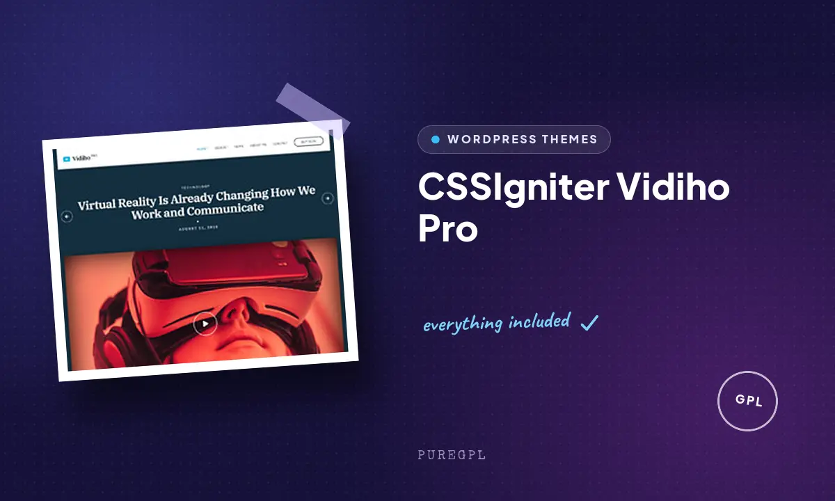 Cssigniter | Vidiho Pro