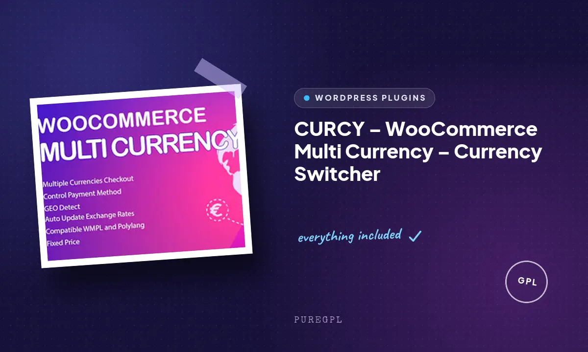 CURCY – WooCommerce Multi Currency – Currency Switcher