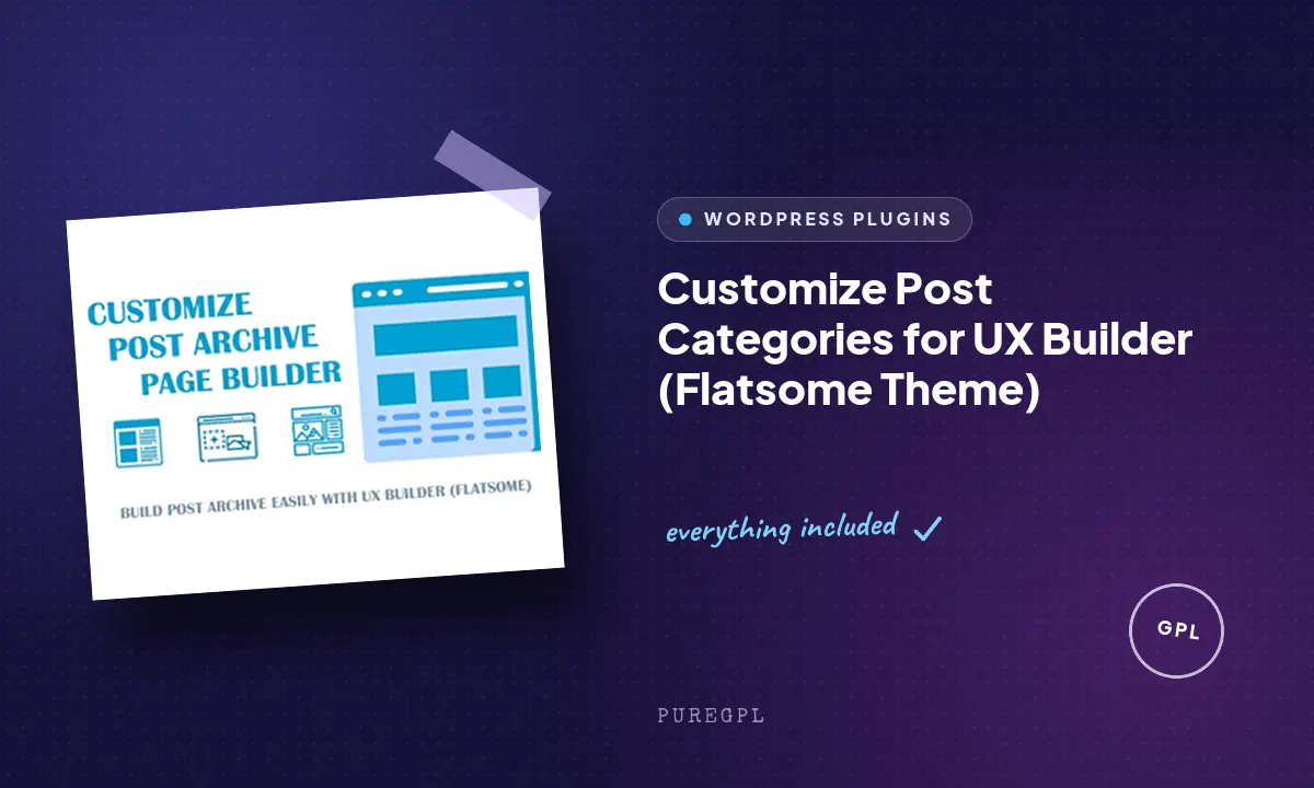 Customize Post Categories for UX Builder (Flatsome Theme)