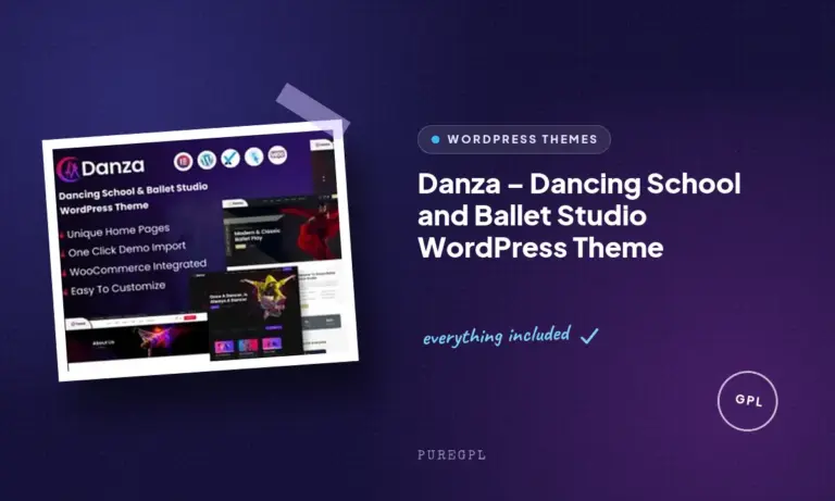 danza dancing school and ballet studio wordpress theme