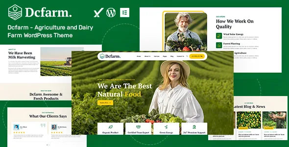 dcfarm agriculture and dairy farm wordpress theme 1