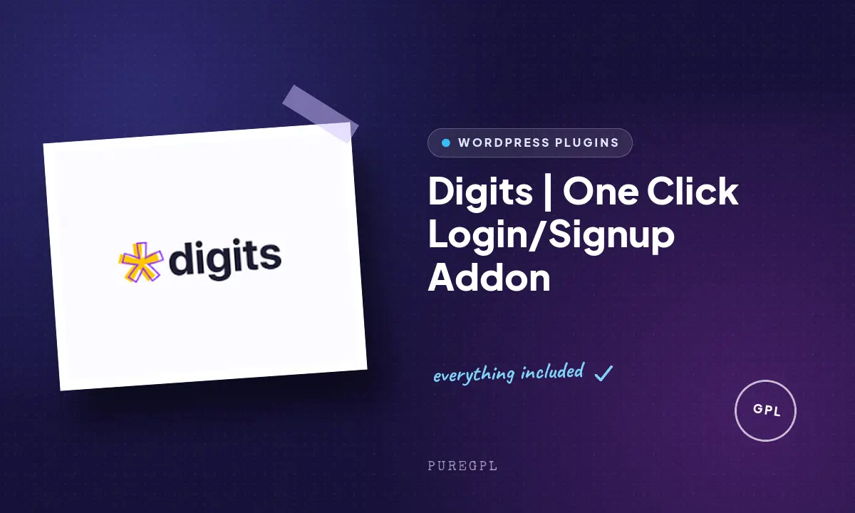 Digits | One Click Login/Signup Addon