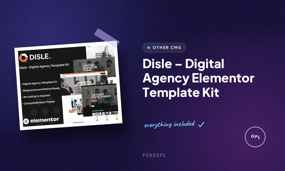 Disle – Digital Agency Elementor Template Kit