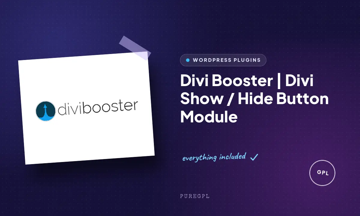 Divi Booster | Divi Show / Hide Button Module