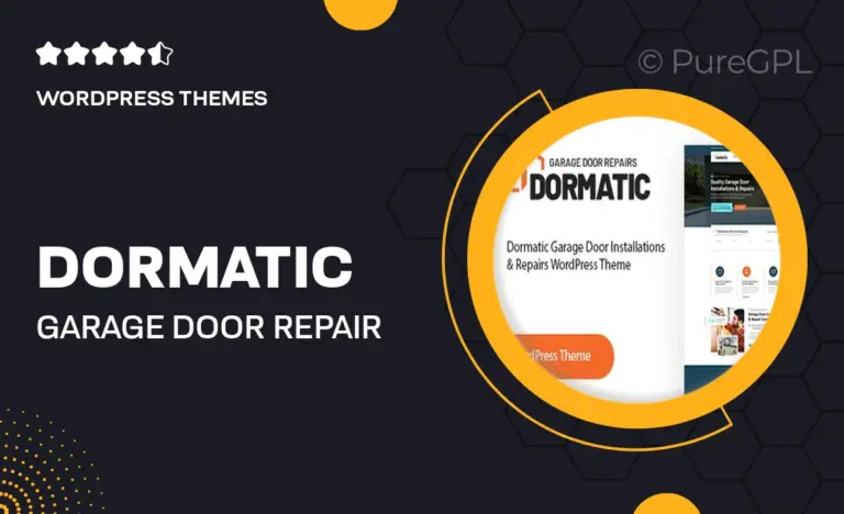 dormatic garage door repair wordpress theme