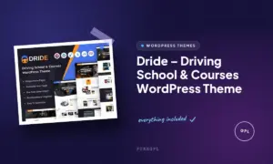 dride driving school courses wordpress theme