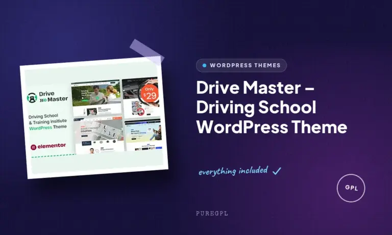 drive master driving school wordpress theme