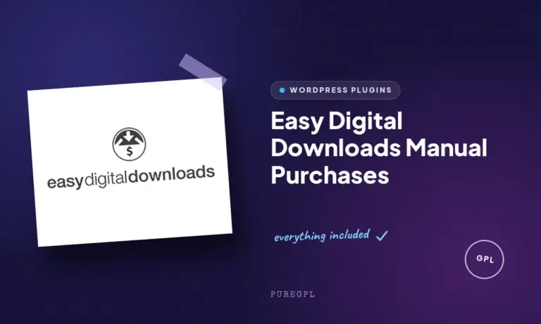 easy digital downloads manual purchases