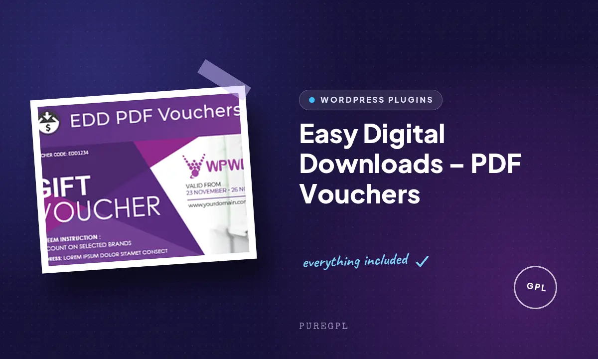 Easy Digital Downloads – PDF Vouchers