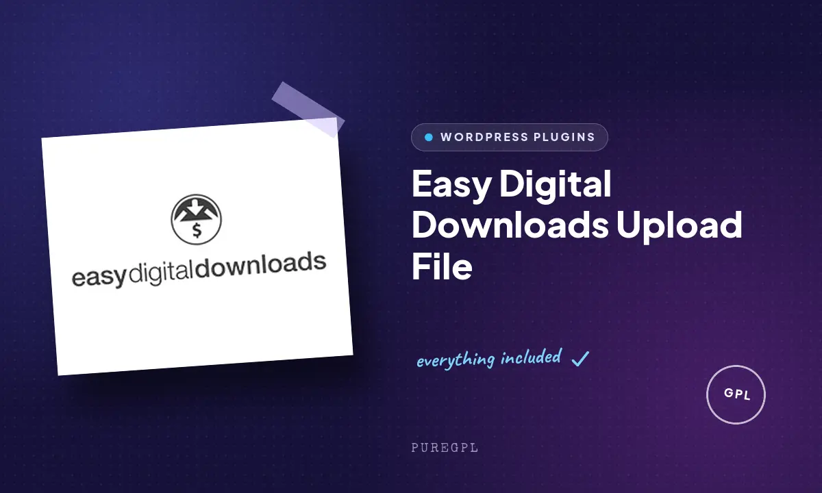 Easy Digital Downloads Upload File