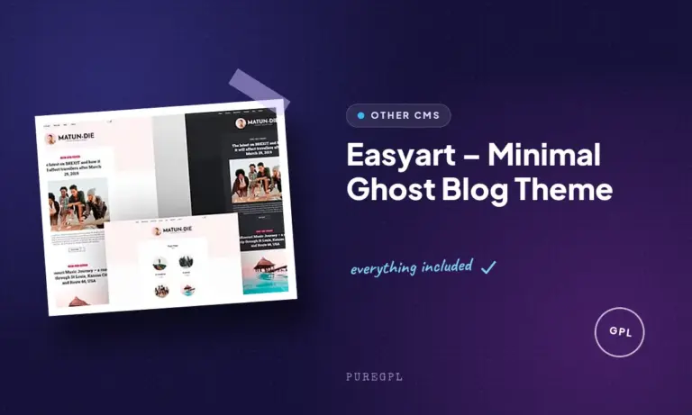 easyart minimal ghost blog theme