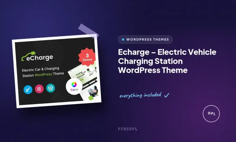 echarge electric vehicle charging station wordpress theme