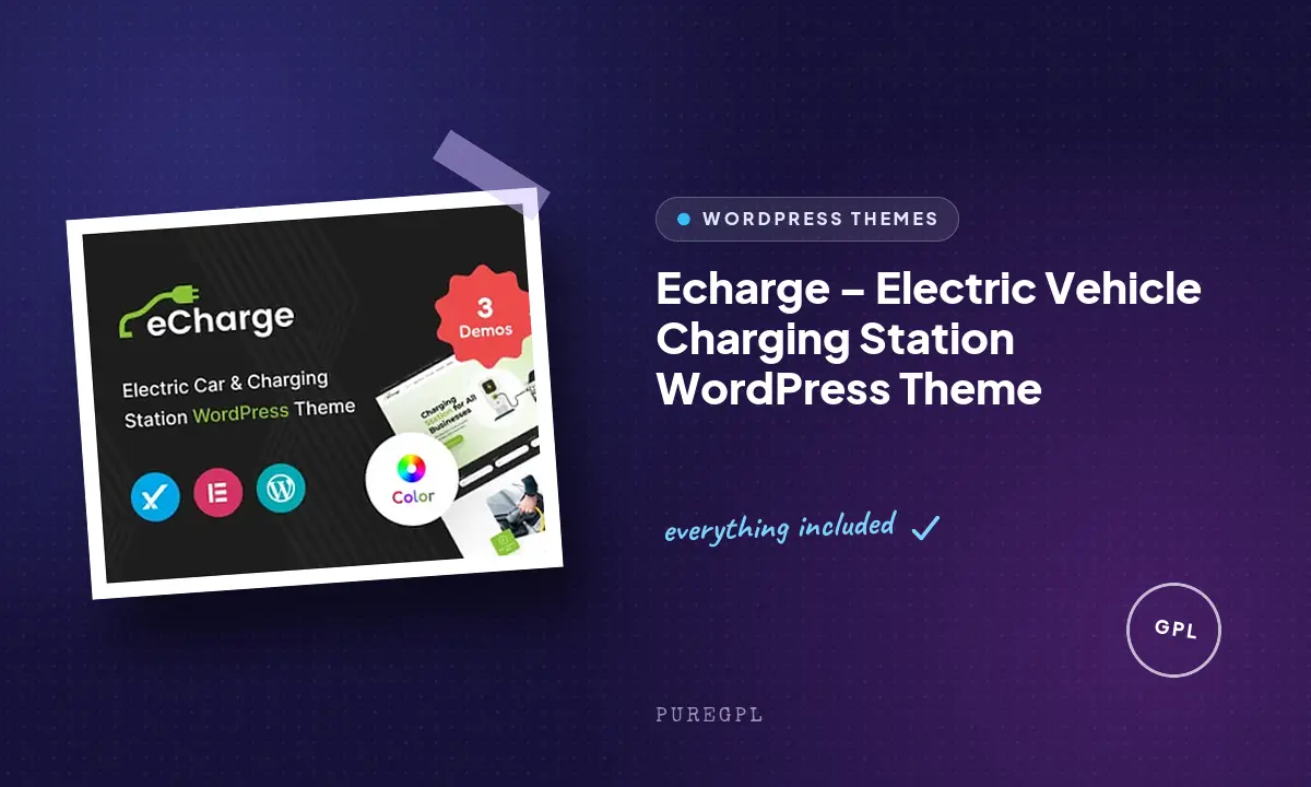 Echarge – Electric Vehicle Charging Station WordPress Theme