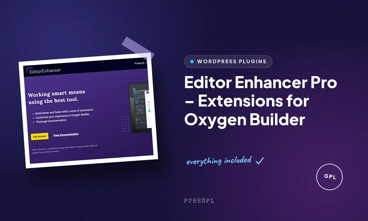 Editor Enhancer Pro – Extensions for Oxygen Builder