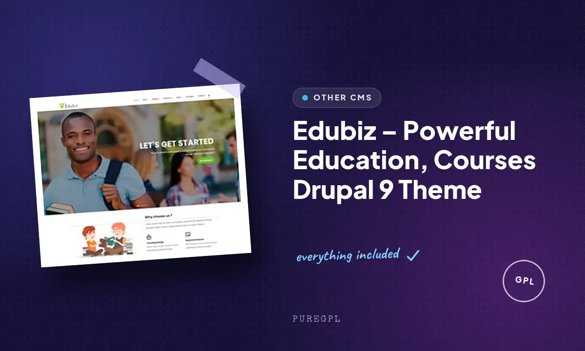Edubiz – Powerful Education, Courses Drupal 9 Theme