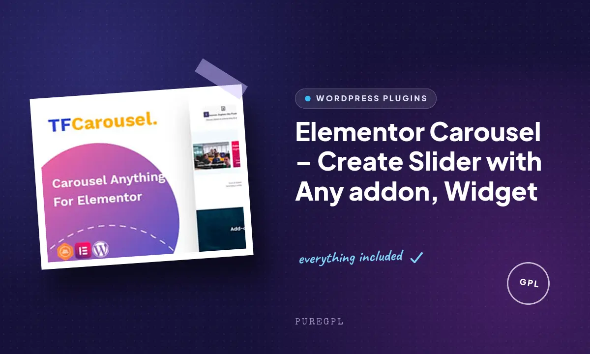 Elementor Carousel – Create Slider with Any addon, Widget