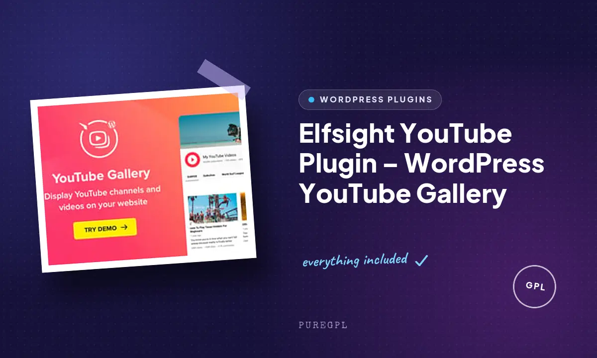 YouTube Plugin – WordPress Gallery for YouTube