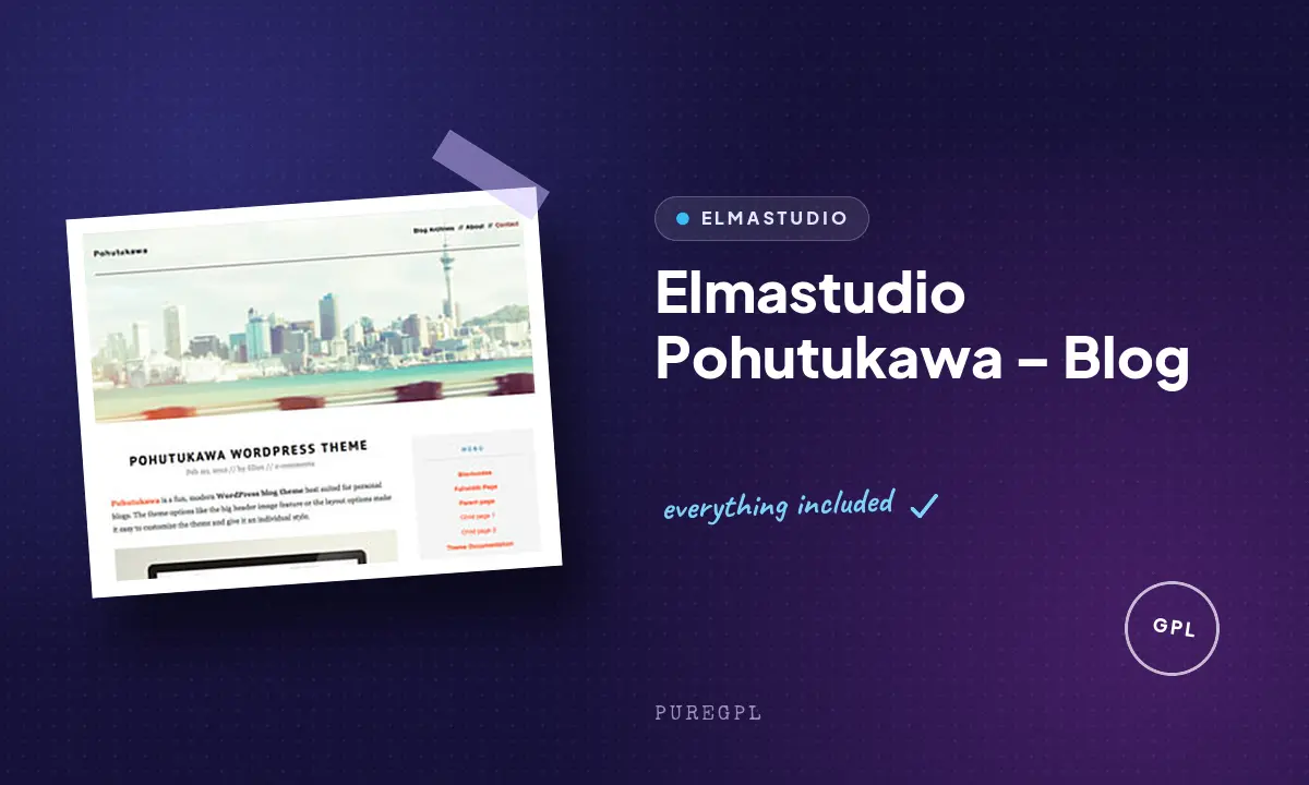 ElmaStudio Pohutukawa WordPress Theme