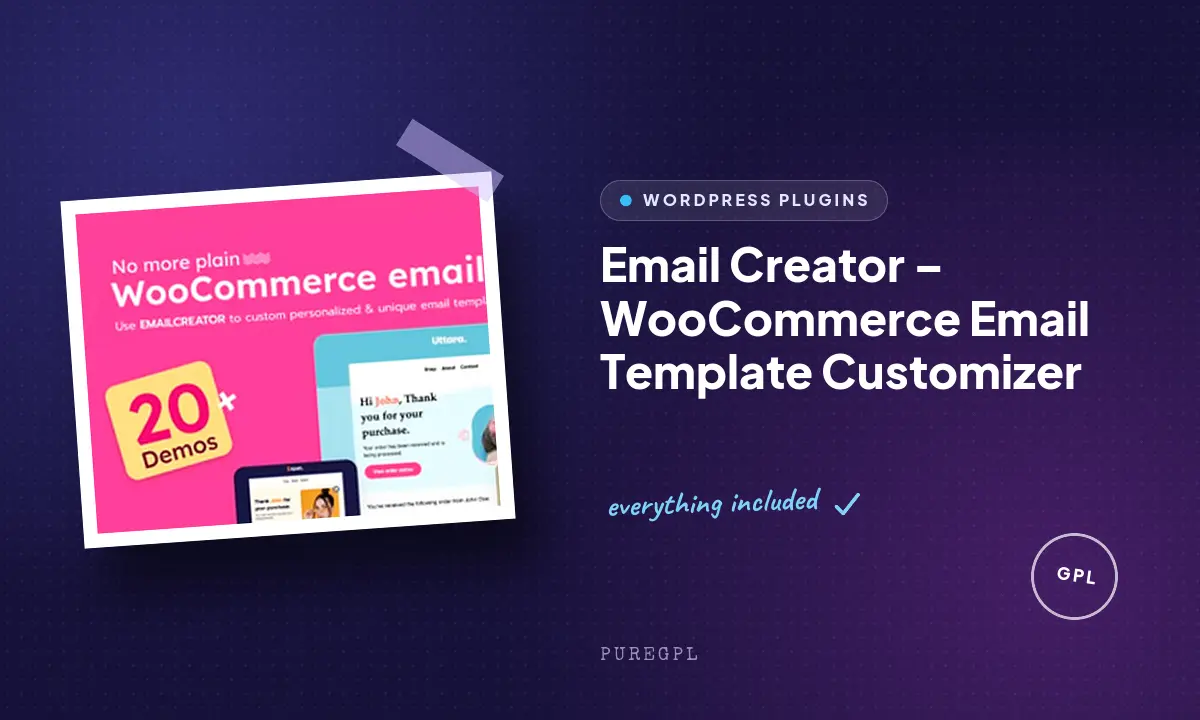 Email Creator – WooCommerce Email Template Customizer