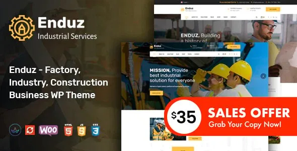 Enduz – Factory and Industry WordPress Theme
