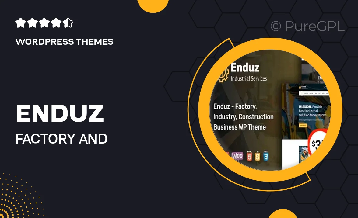 Enduz – Factory and Industry WordPress Theme