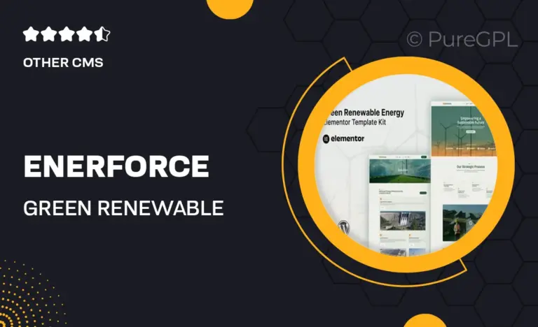 enerforce green renewable energy elementor template kit