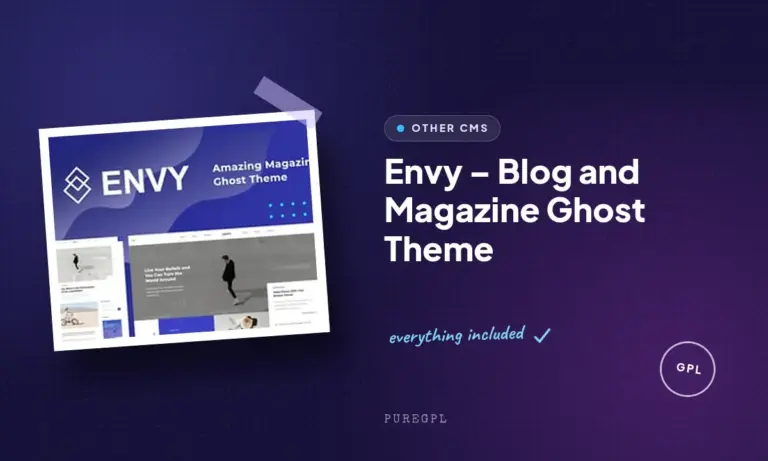 envy blog and magazine ghost theme