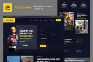 EstateRoof – Roofing Services Elementor Pro Template Kit