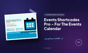 events shortcodes pro for the events calendar