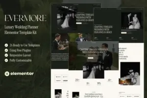 Evermore — Luxury Wedding Planner Elementor Template Kit