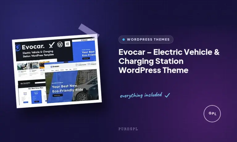 evocar electric vehicle charging station wordpress theme