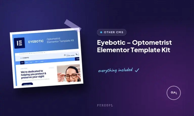 eyebotic optometrist elementor template kit