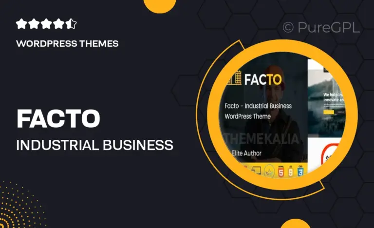 facto industrial business wordpress theme