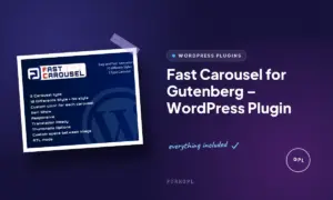 fast carousel for gutenberg wordpress plugin