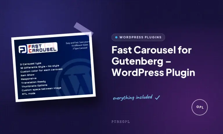 fast carousel for gutenberg wordpress plugin