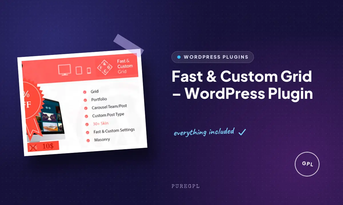 Fast & Custom Grid – WordPress Plugin