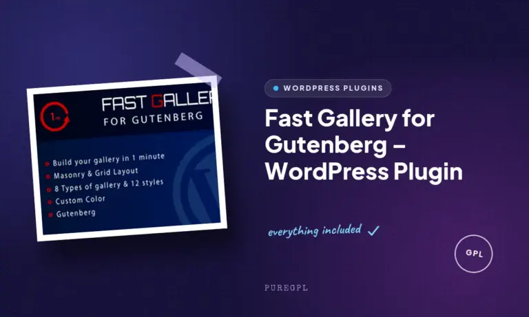 fast gallery for gutenberg wordpress plugin
