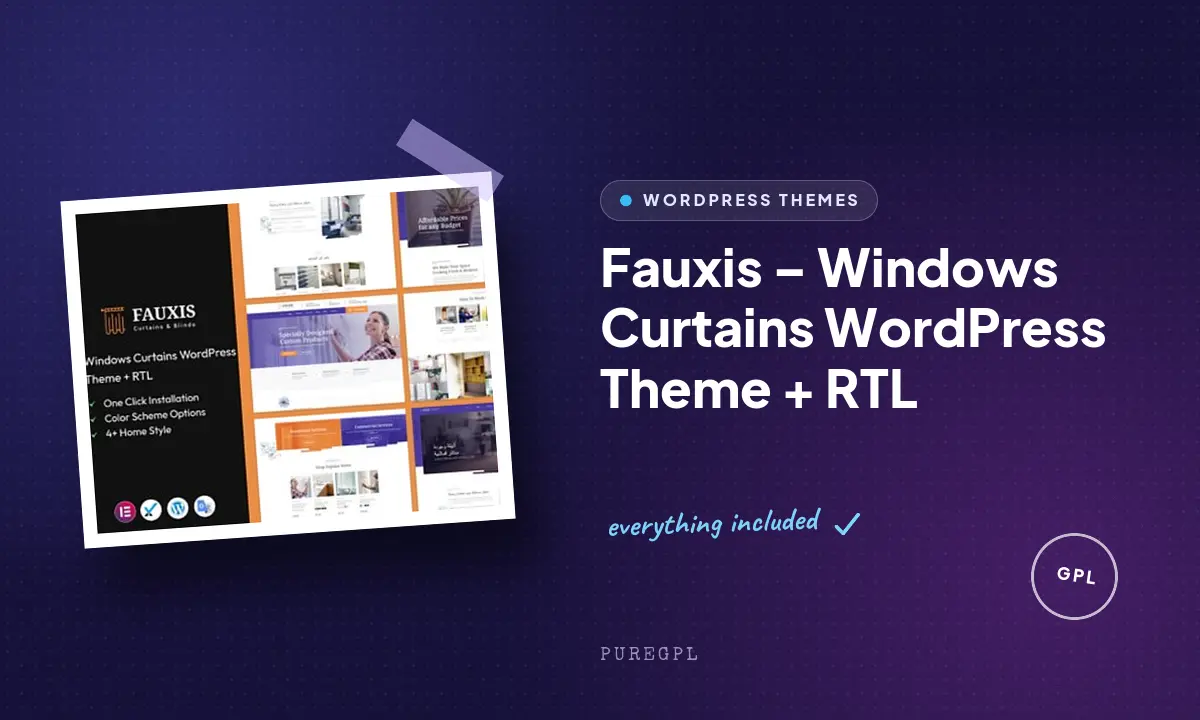 Fauxis – Windows Curtains WordPress Theme + RTL