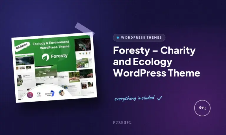foresty charity and ecology wordpress theme