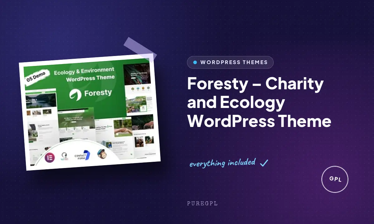 Foresty – Charity and Ecology WordPress Theme