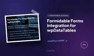 formidable forms integration for wpdatatables