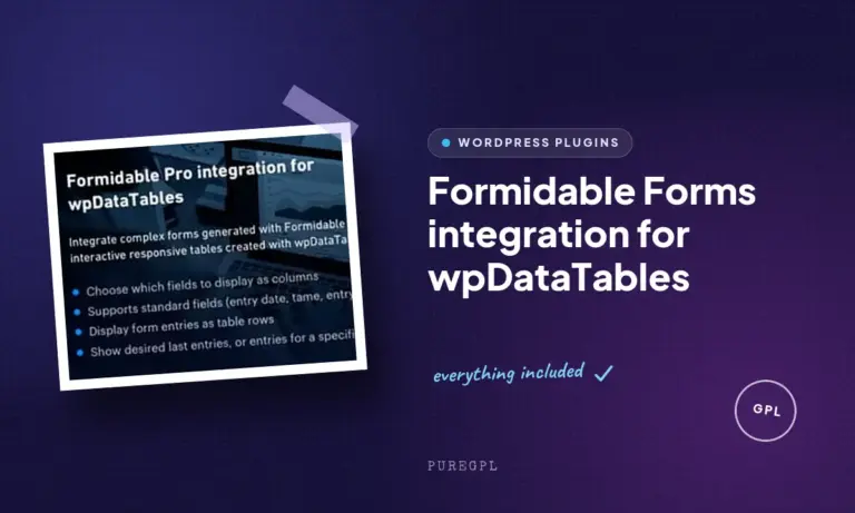 formidable forms integration for wpdatatables