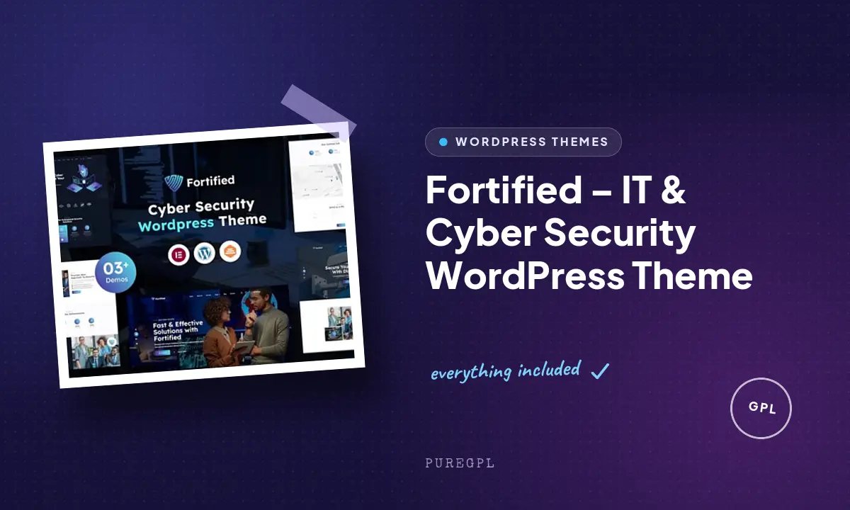 Fortified – IT & Cyber Security WordPress Theme
