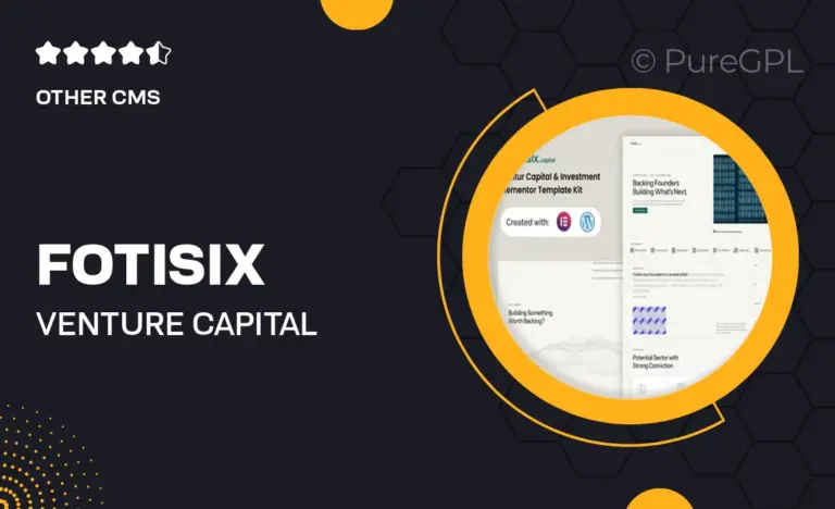 fotisix venture capital investment elementor template kit