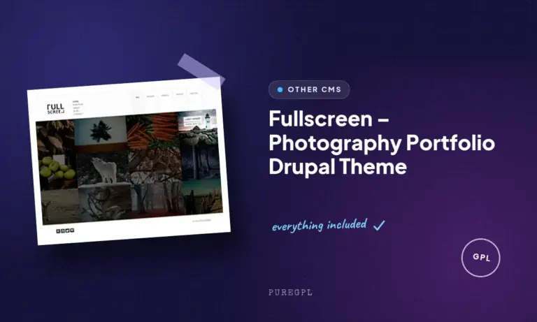 fullscreen photography portfolio drupal theme