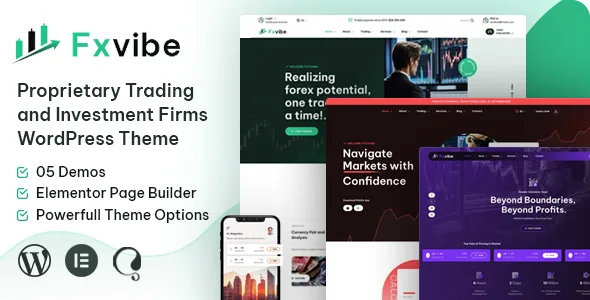 fxvibe forex prop firm wordpress theme 1