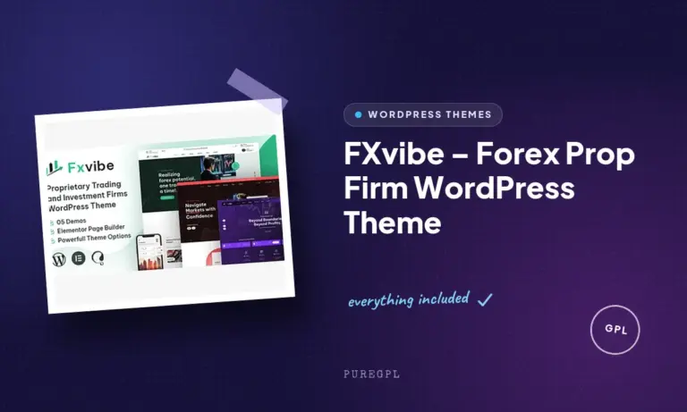fxvibe forex prop firm wordpress theme