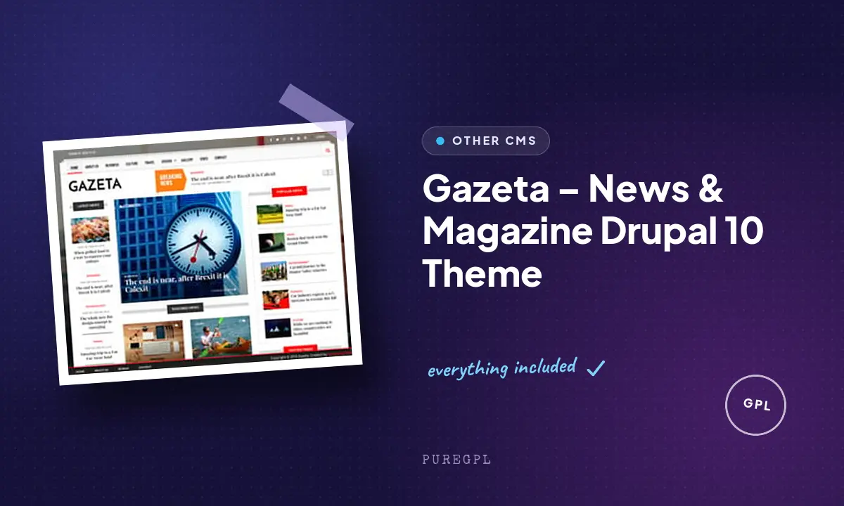 Gazeta – News & Magazine Drupal 10 Theme