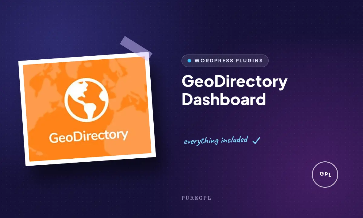 GeoDirectory Dashboard