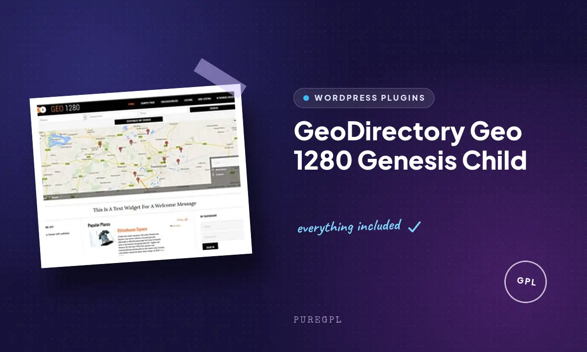 Geodirectory | Geo 1280 Genesis Child